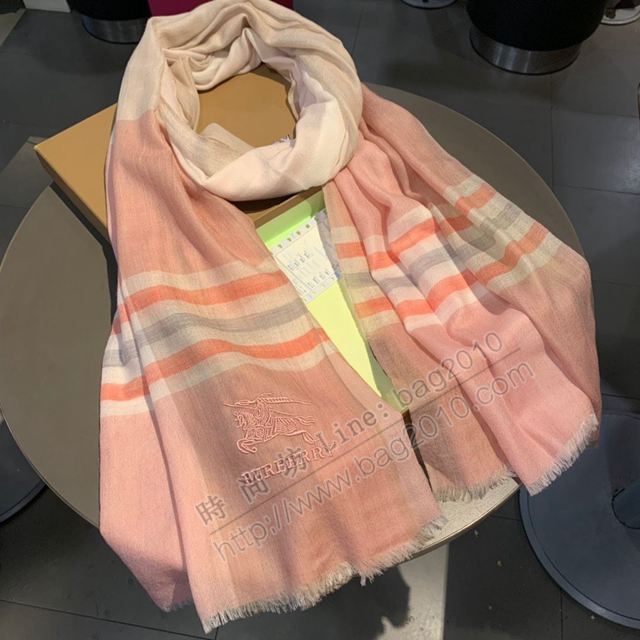 Burberry圍巾 正裝系列 巴寶莉山羊絨女圍巾 Burberry戒指絨長圍巾  llwj6967